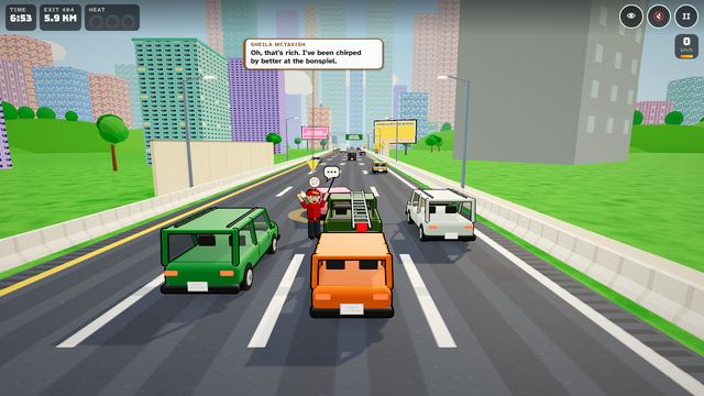 Drivers yelling at each other on the sunny highway